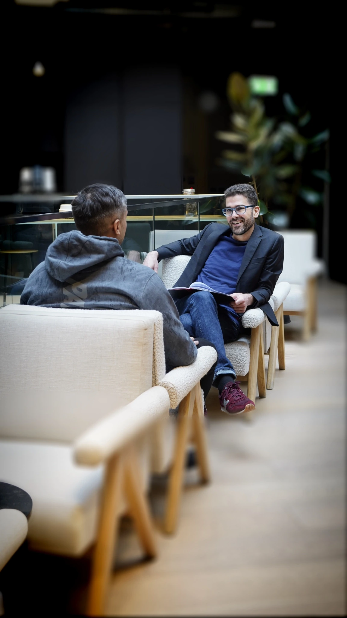 Ori Latter in conversation during leadership work